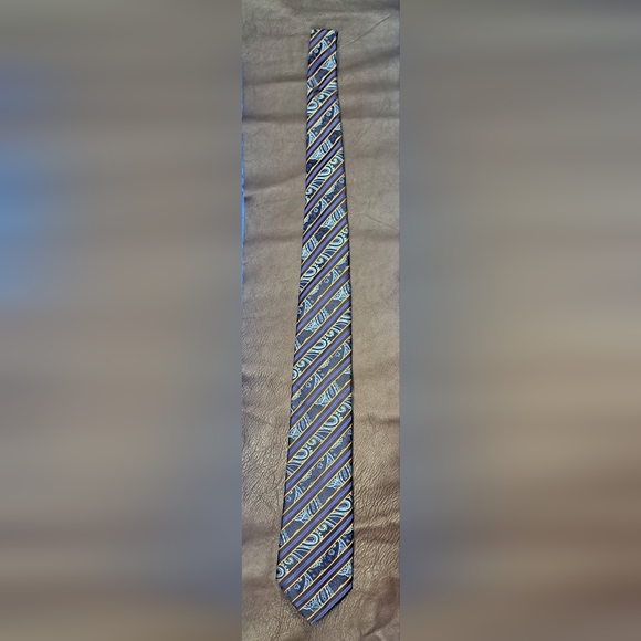 GIANFRANCO Other - Stylish Striped Tie - Blue and Orange